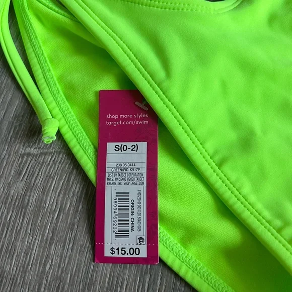 Neon green two piece bikini - Picture 2 of 4
